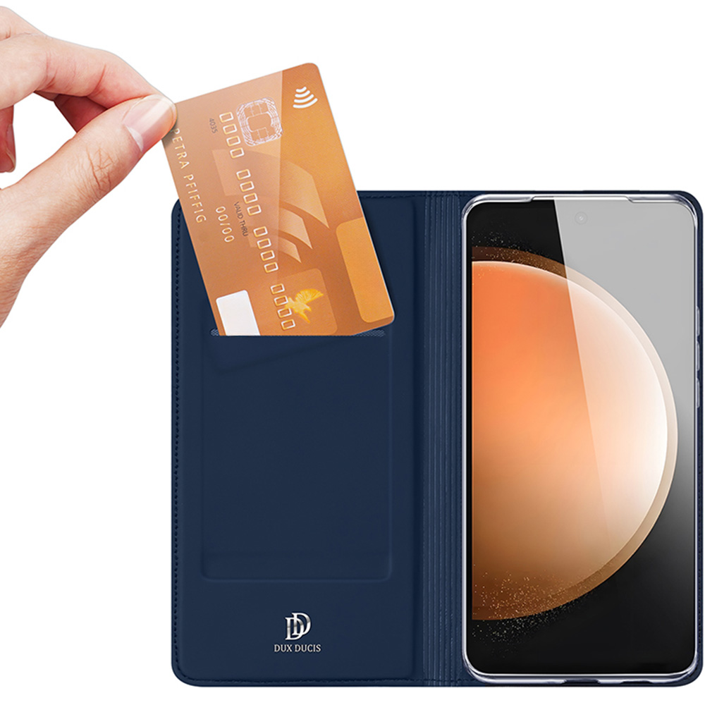 Etui z klapką Dux Ducis Skin Pro do Galaxy S25 FE, granatowe